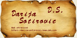 Darija Sotirović vizit kartica